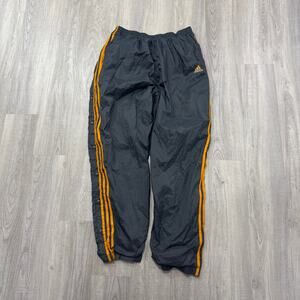 Vintage Adidas Windbreaker Track Pants Men's XL Gray Orange Tear Away 90s